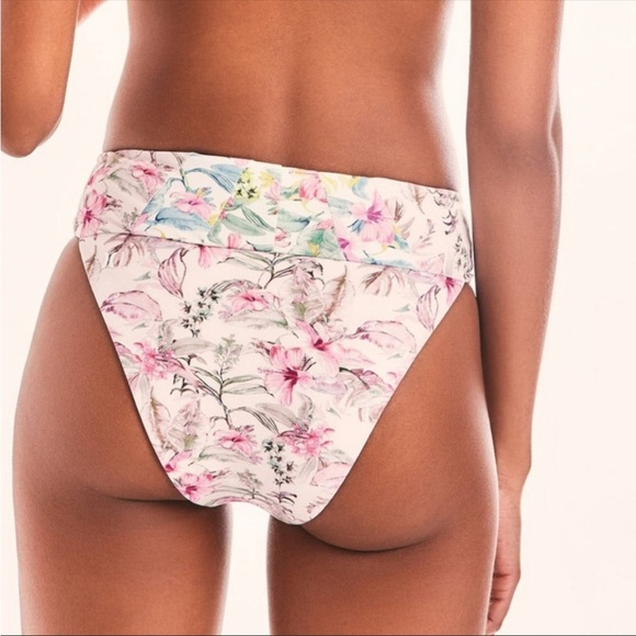 LoveShackFancy x Hurley Reversible Max Hawaiian Hibiscus Bikini Bottom Highwaist - Picture 5 of 8
